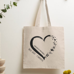 Tote Bag Embarquement customisé du coeur de l'amoureux de c