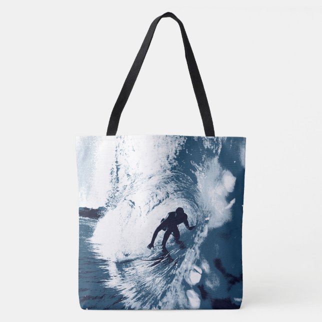 Tote Bag Embarquement Trybe Tube, Hawaiian Surfer Beach Bag (Devant)