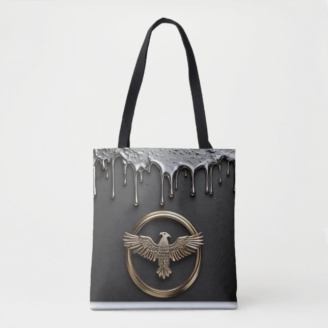 Tote Bag Emblème d'aigle doré aux ailes déployées (Devant)