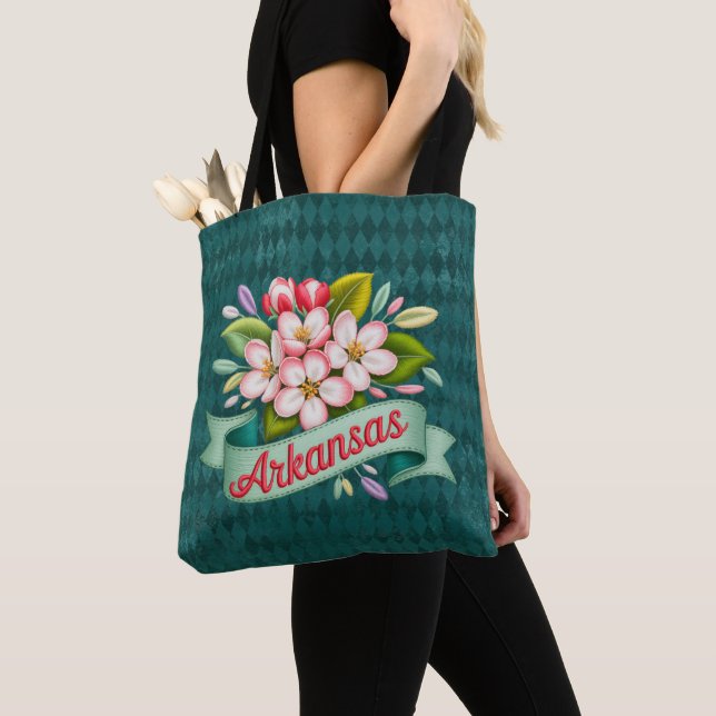 Tote Bag Emblème de fleurs de l'État de l'Arkansas (De près)