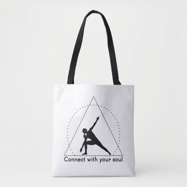 Tote Bag Emblème de Yoga Pose Triangle (Devant)