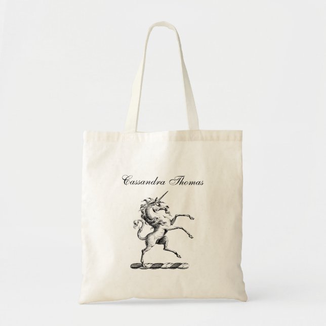 Tote Bag Emblème d'élevage de l'Unicorne héraldique (Devant)