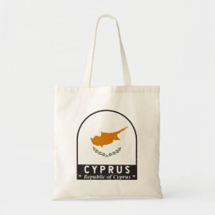 Tote Bag Emblème du drapeau de Chypre Vintage