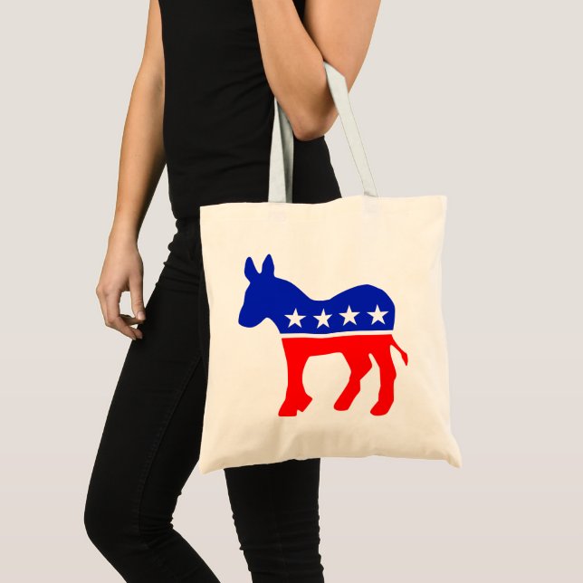 Tote Bag Emblème politique du parti démocratique (âne) (Devant (produit))