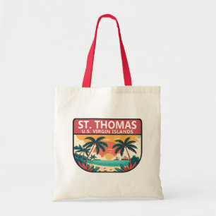 Tote Bag Emblème rétro des îles Vierges américaines St Thom