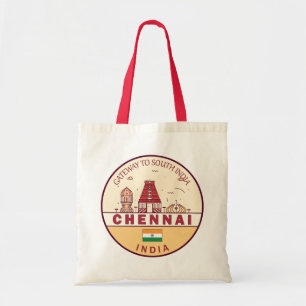 Tote Bag Emblème Skyline de Chennai India City