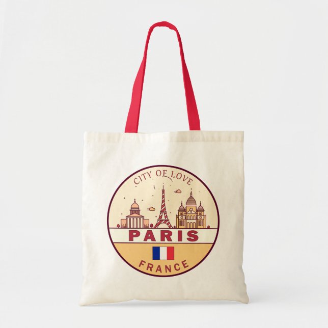 Tote Bag Emblème Skyline de Paris France (Devant)