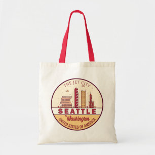 Tote Bag Emblème Skyline de Seattle Washington City