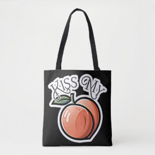 Tote Bag Embrasse mes pêches drôles de fruits