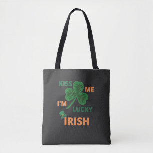 Tote Bag Embrasse-moi, je suis chanceux irlandais