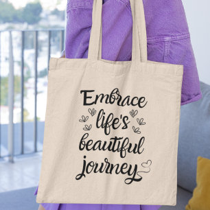 Tote Bag Embrasser le beau voyage de la vie Inspirant