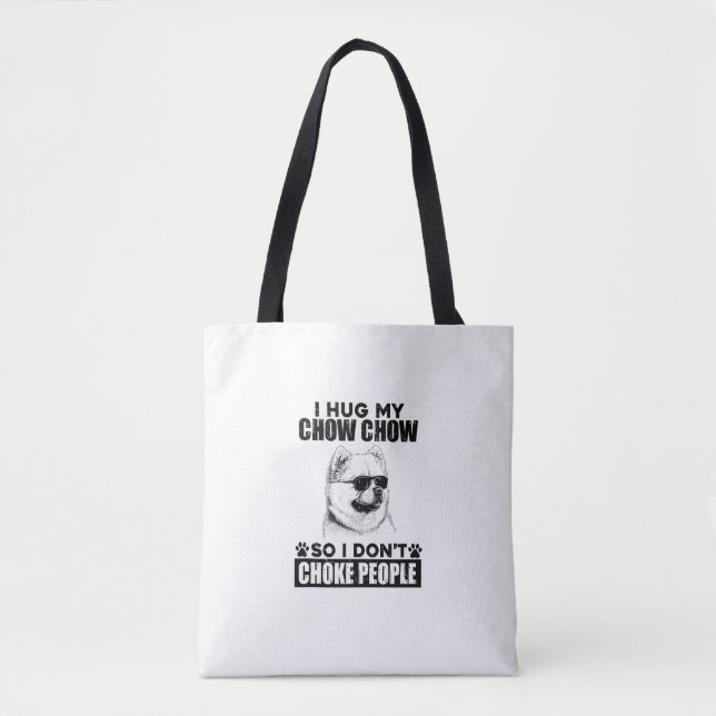 Tote Bag Embrassez Mon Chow Chow Donc Je Ne Choque Pas Les  (Devant)