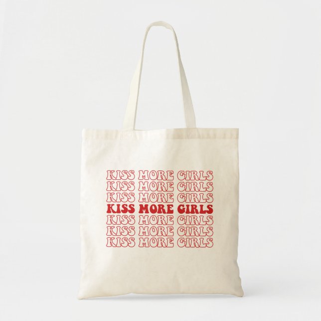 Tote Bag Embrassez plus de filles Lesbienne Bisexuelle Mois (Devant)