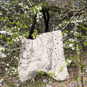Tote Bag Émêlés en fleurs Chaud Vintage