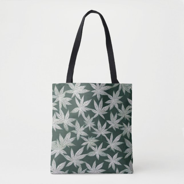 Tote Bag Emerald Asanoha : Un design japonais traditionnel (Devant)