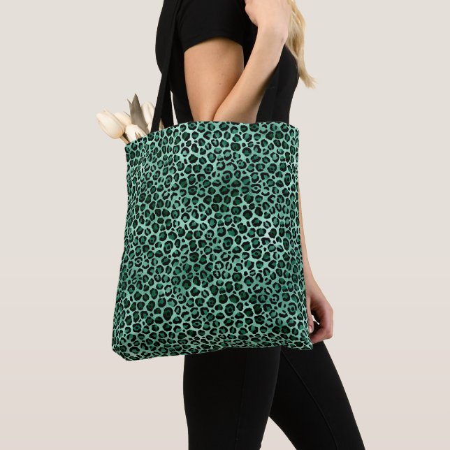 Tote Bag Emerald et Gold Safari Series Design 9 (De près)