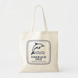 Tote Bag Emerald Isle Caroline du Nord Dauphin Plage Côtièr