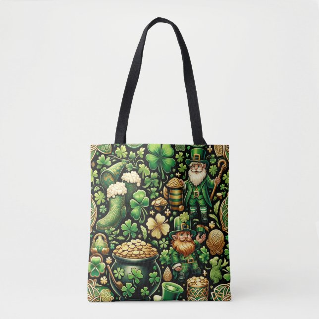 Tote Bag Emerald Isle Charme : Pat de la Saint Patrick sans (Devant)