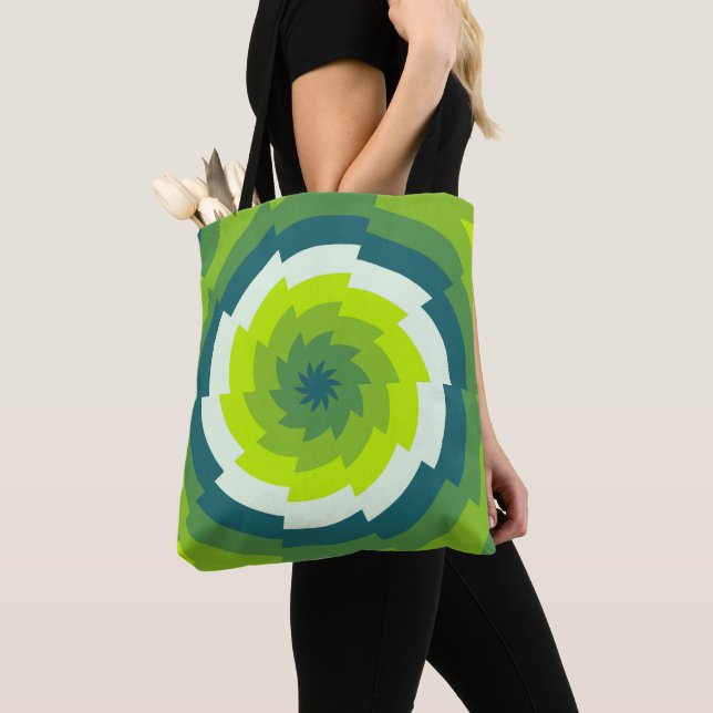 Tote Bag Emerald Whirl (De près)