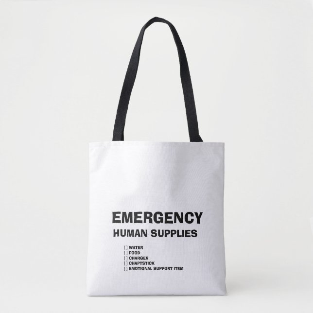 Tote Bag Emergency Human Supplies (Devant)