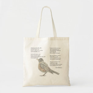 Tote Bag Emily Dickinson Bird Poem Fourre-tout