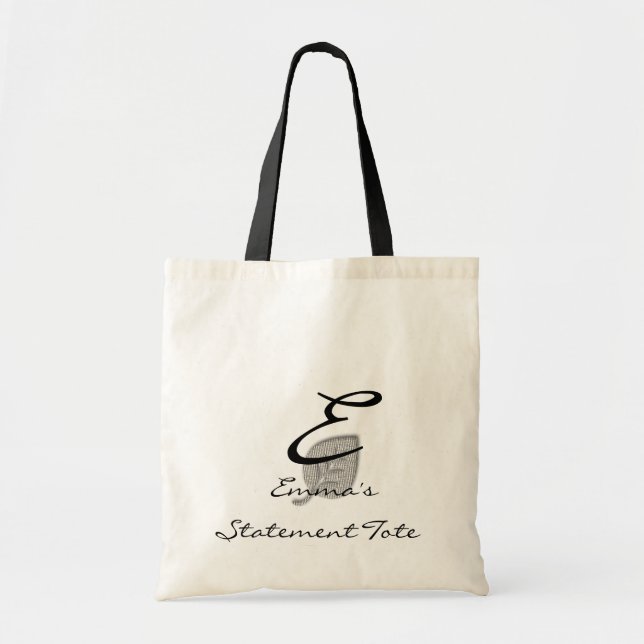 Tote Bag Emma's Cute Chic Silver Leaf Déclaration Fourre-to (Devant)