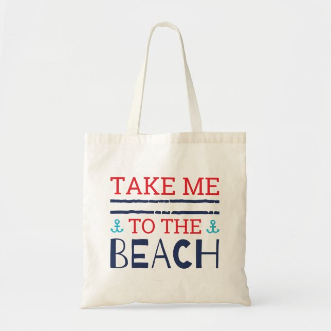 Tote Bag Emmenez-Moi À La Plage (Devant)