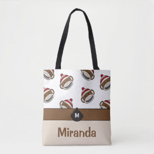 Tote Bag Emoji, singe de gros sourire personnalisé