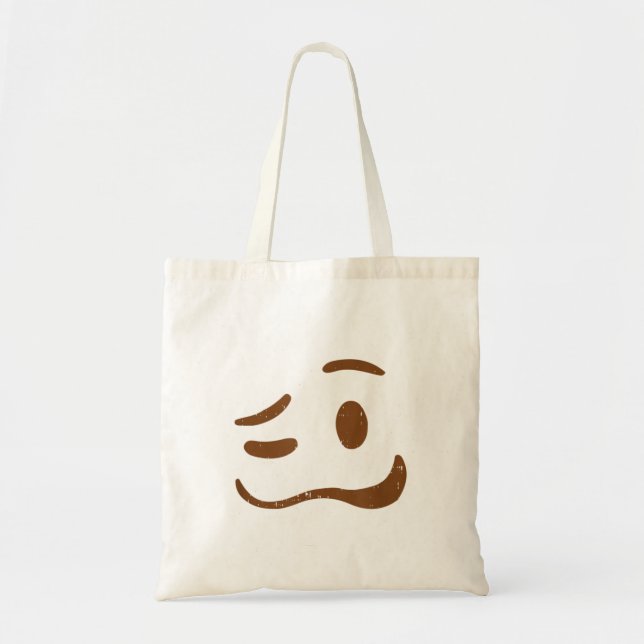 Tote Bag Emojis Halloween Crung bouche Woozy visage Emojis  (Devant)