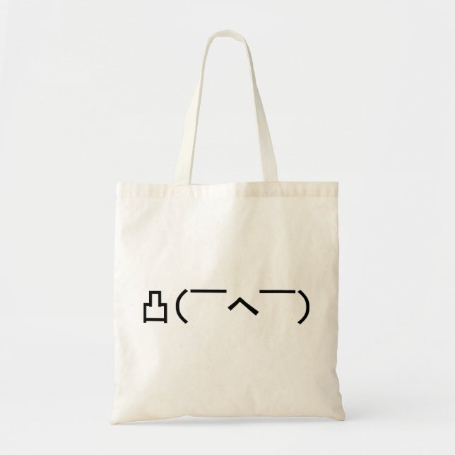 Tote Bag Emoticône du doigt moyen en colère Kaomoji japonai (Devant)