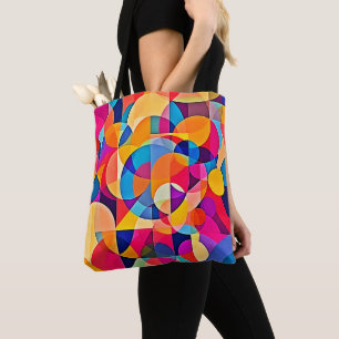Tote Bag Émotion de couleur géométrique