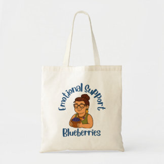 Tote Bag Emotional Support Blueberries