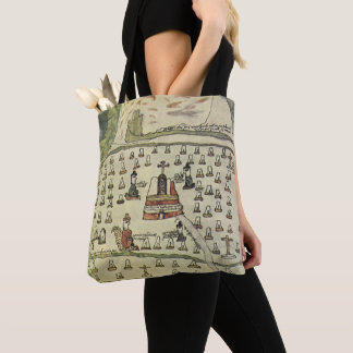 Tote Bag Empire Aztèque de Montezuma, Carte antique du mond