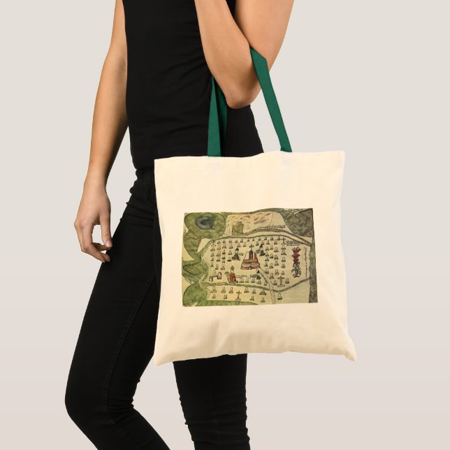 Tote Bag Empire aztèque de Montezuma, carte du monde antiqu (Devant (produit))