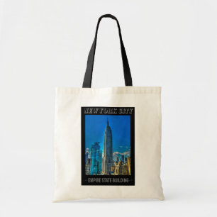 Tote Bag Empire State Building New York City Vintage