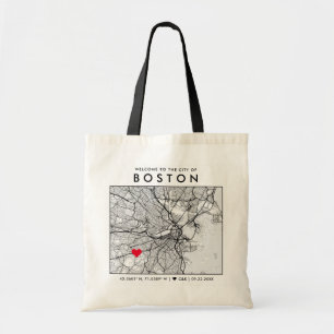 Tote Bag Emplacement de l'amour de Boston   Accueil du Mari