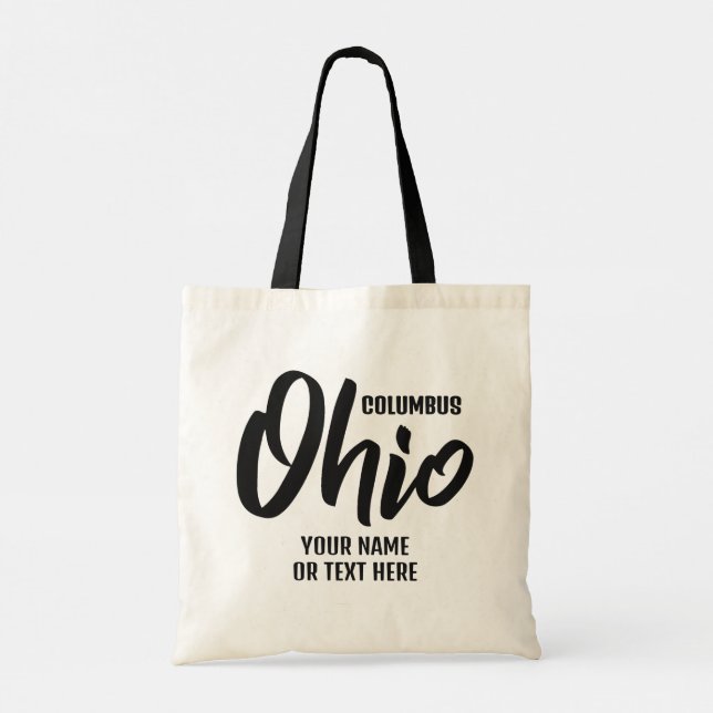Tote Bag Emplacement personnalisé & Texte Ohio (Dos)