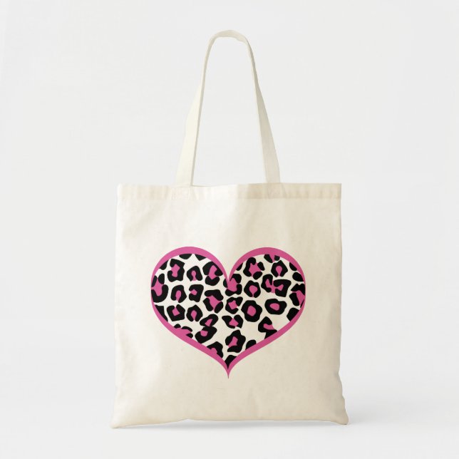 Tote Bag Empreinte de léopard du coeur sauvage (Devant)