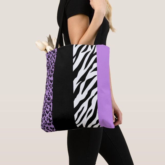 Tote Bag Empreinte de léopard, Zebra Print, Poster de anima (De près)