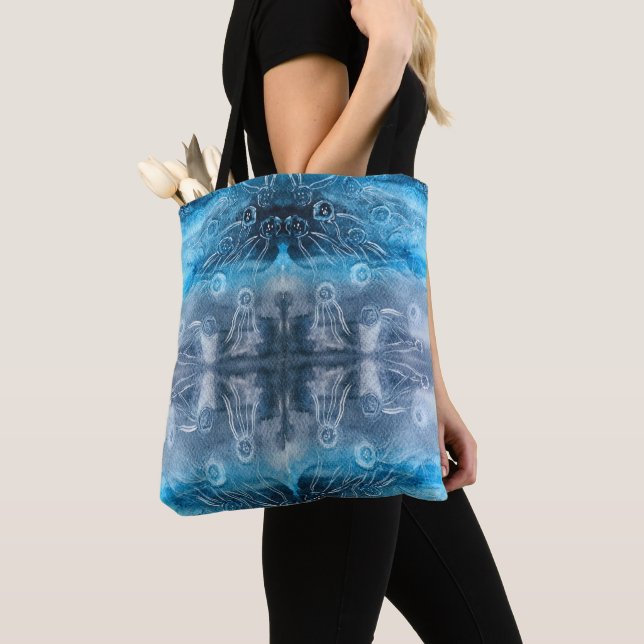 Tote Bag Empreinte de lune de méduse (De près)