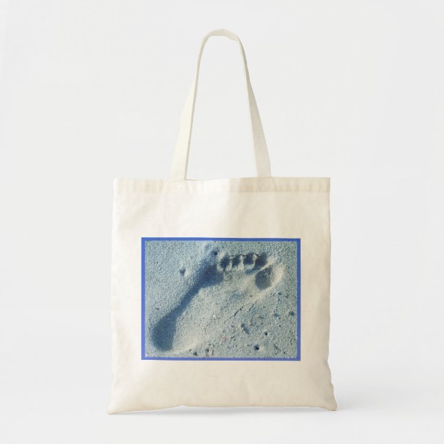 Tote Bag Empreinte de pas dans le sable (Devant)