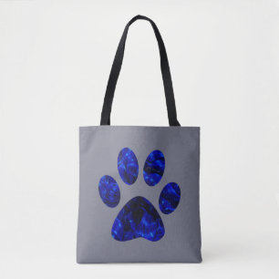 Tote Bag Empreinte de patte bleu