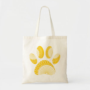 Tote Bag Empreinte de patte de tourterelle jaune