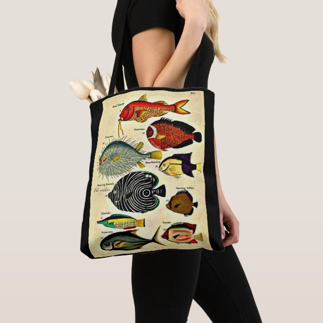 Tote Bag empreinte de poisson (De près)