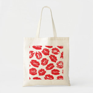 Tote Bag Empreinte Kiss Lèvres rouges : Vintage sans fil
