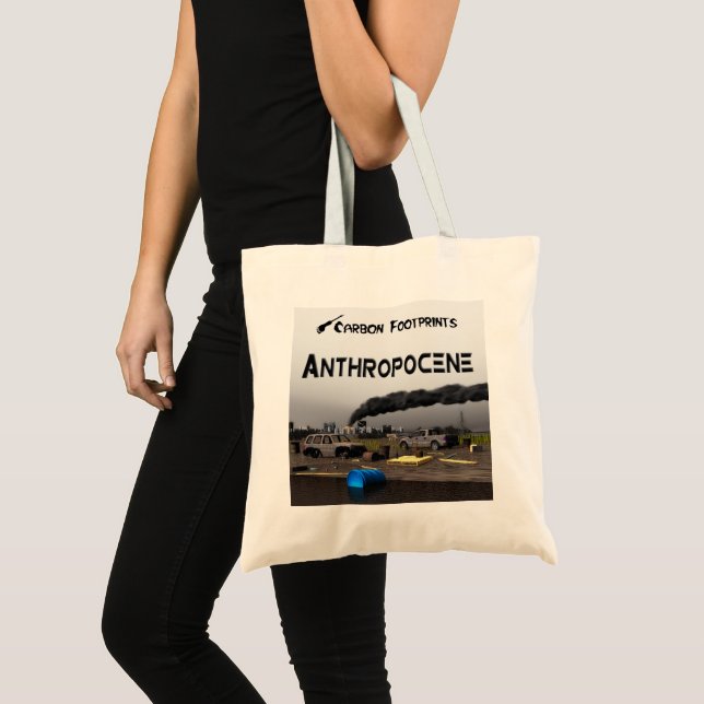 Tote Bag Empreintes Carbone - Anthropocène (Devant (produit))