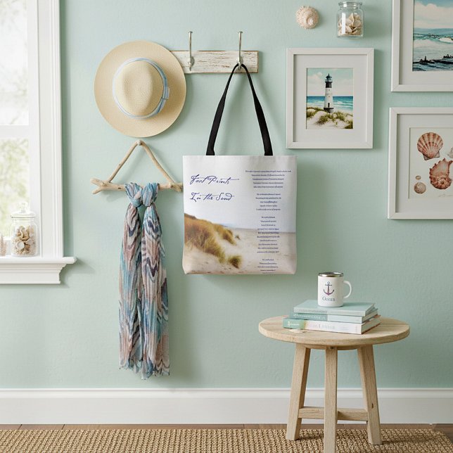 Tote Bag empreintes dans le sable (Créateur téléchargé)