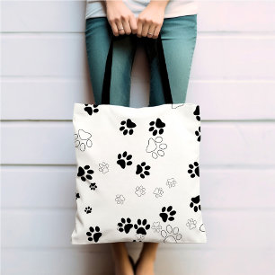 Tote Bag Empreintes de pattes animaux de compagnie mignons