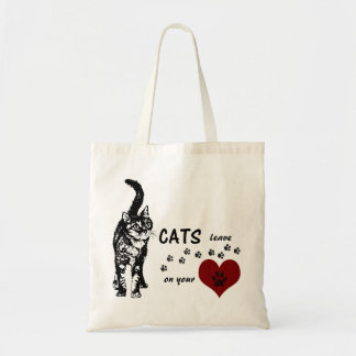Tote Bag Empreintes de pattes de délivrance de chat de