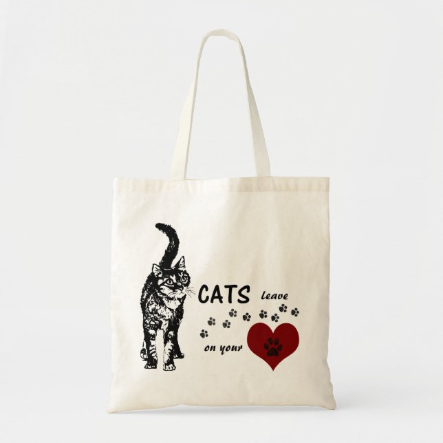 Tote Bag Empreintes de pattes de délivrance de chat de (Devant)